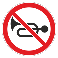 Дорожный знак 3.26 Подача звукового сигнала запрещена